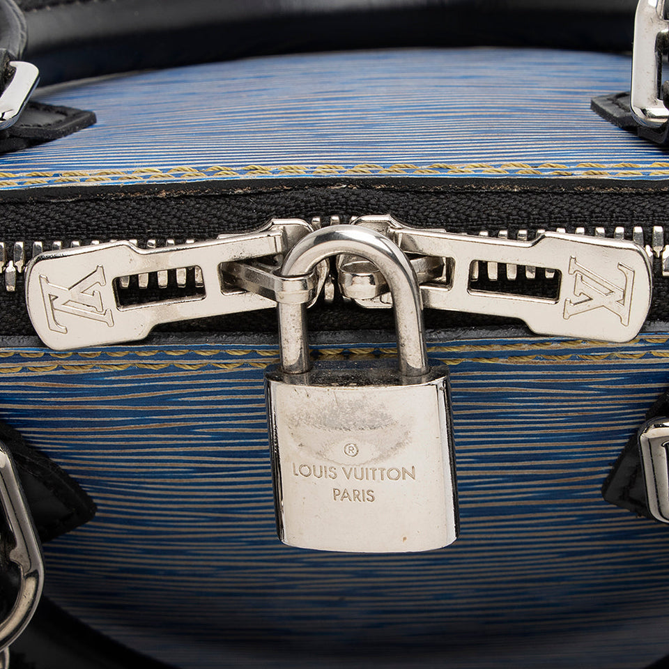 Louis Vuitton Epi Leather Denim Alma BB Satchel (SHF-22105)