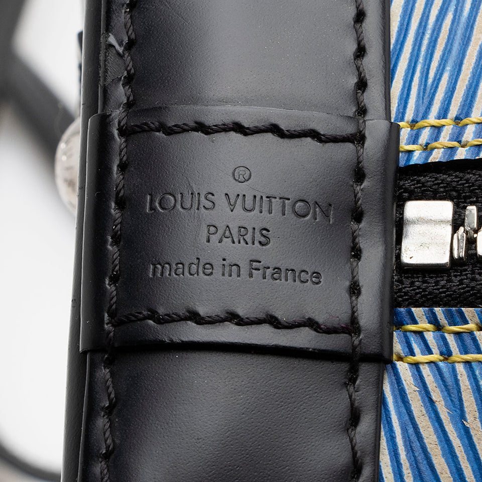Louis Vuitton Epi Leather Denim Alma BB Satchel (SHF-22105)