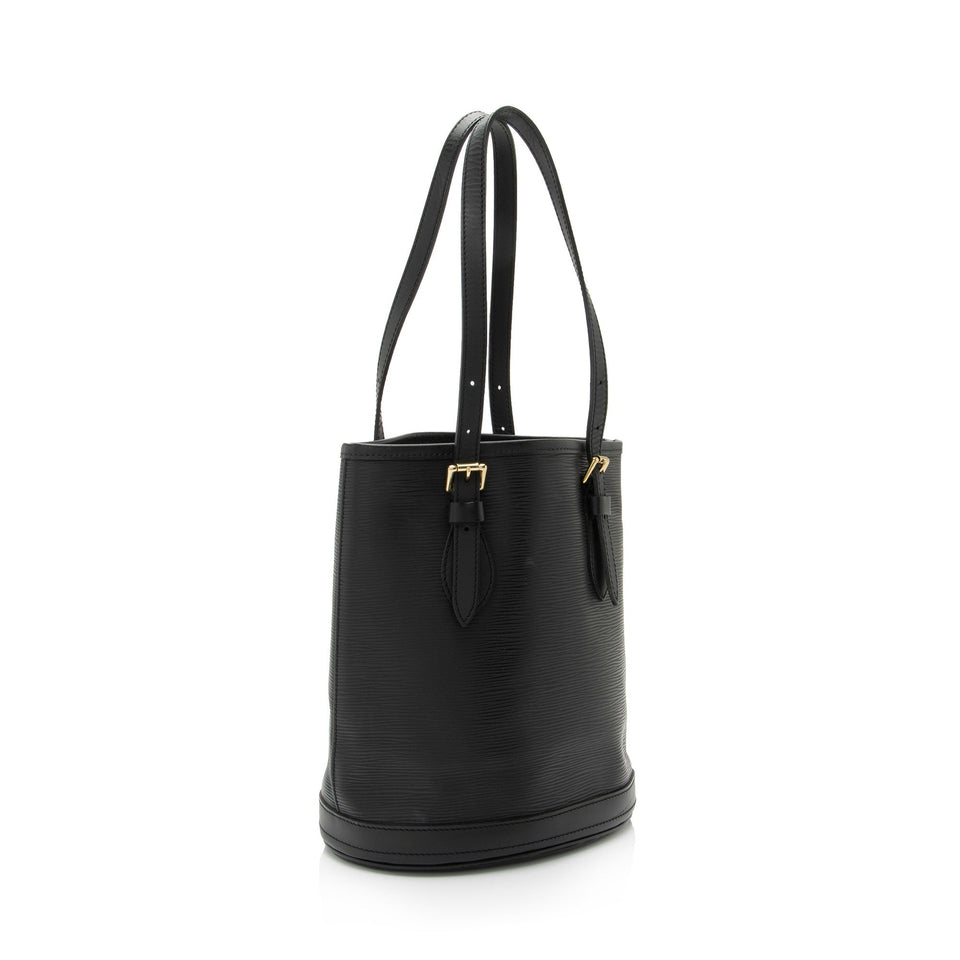 Louis Vuitton Epi Leather Petit Bucket Tote (SHF-aRWoz2)