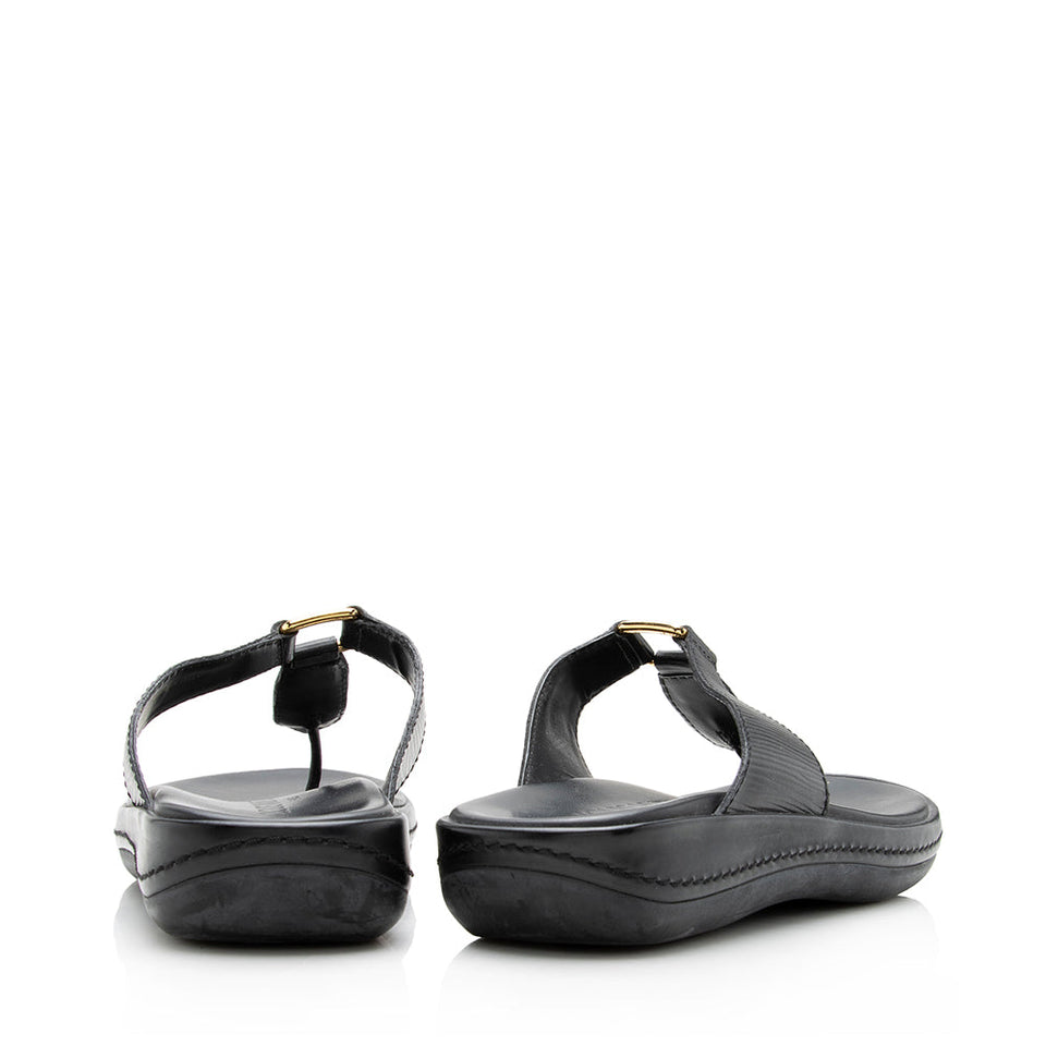 Louis Vuitton Epi Leather Thong Sandals - Size 6.5 / 36.5 (SHF-15097)