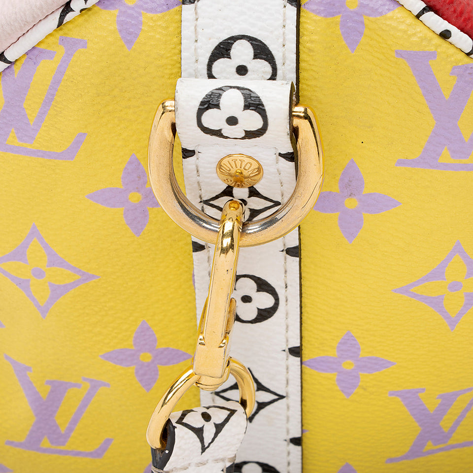 Louis Vuitton Giant Monogram Speedy Bandouliere 30 Satchel (SHF-20183)