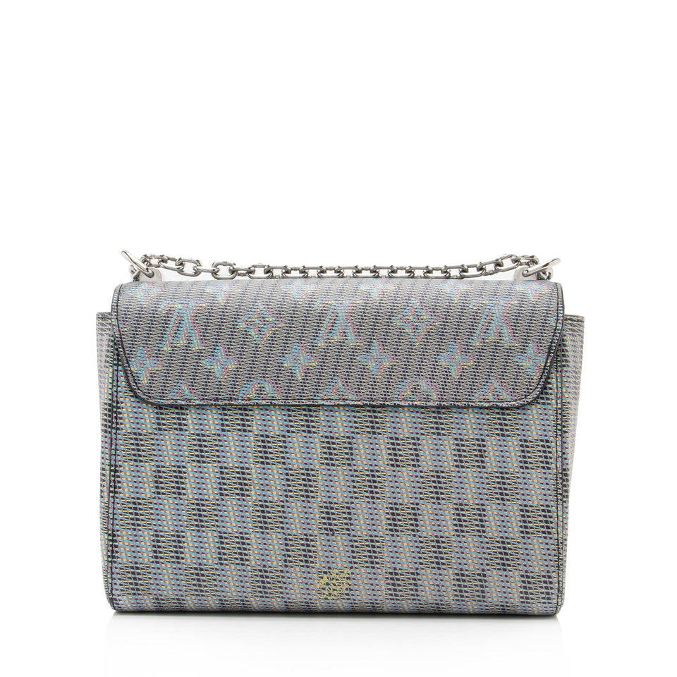 Louis Vuitton Leather Pop Twist MM Shoulder Bag (SHF-23070)