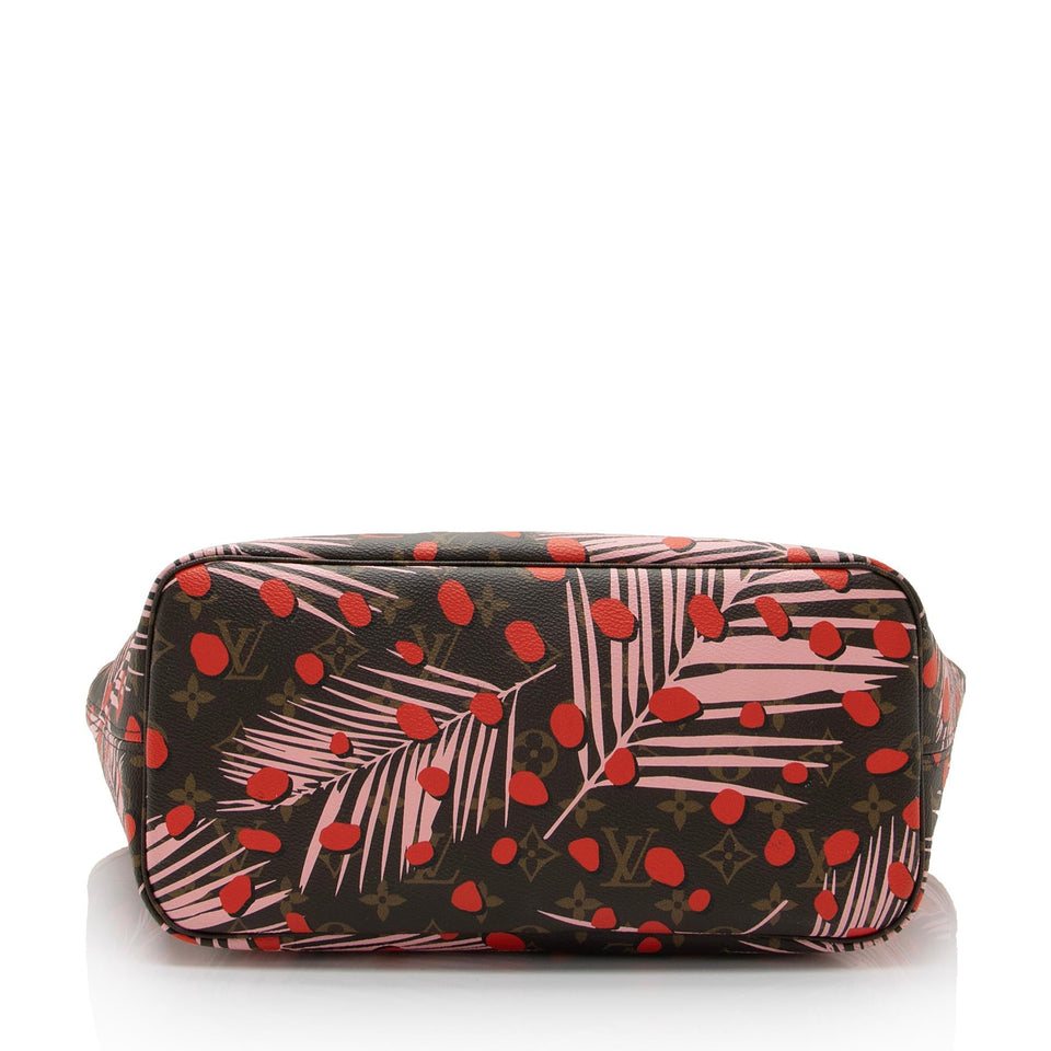 Louis Vuitton Limited Edition Monogram Canvas Jungle Dots Neverfull MM Tote (SHF-0Ykiw5)
