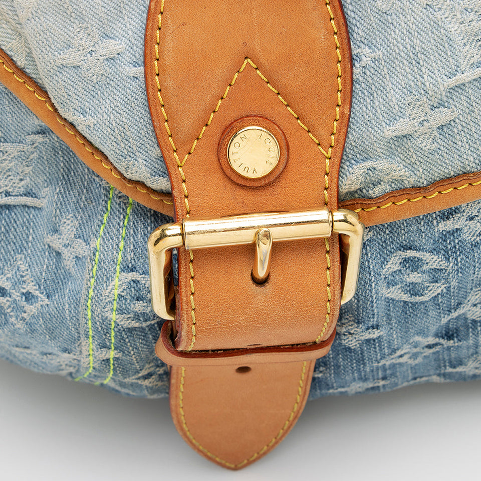 Louis Vuitton Limited Edition Monogram Denim Sunrise Hobo (SHF-21486)