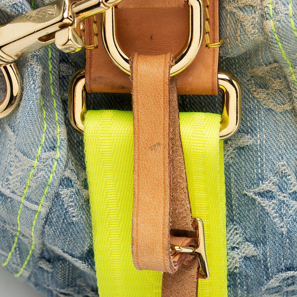 Louis Vuitton Limited Edition Monogram Denim Sunrise Hobo (SHF-21486)
