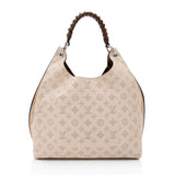 Louis Vuitton Mahina Leather Carmel Hobo (SHF-I2e2sp)