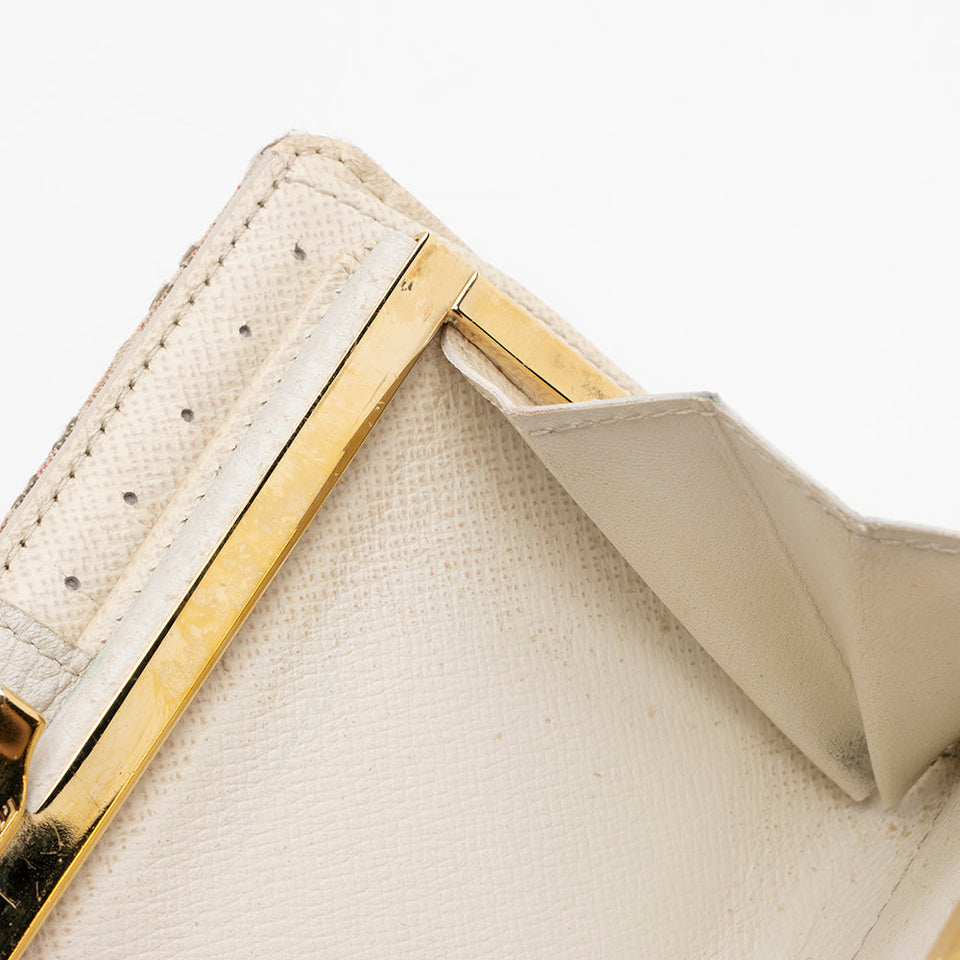 Louis Vuitton Mini Lin Croisette Port Feuille Vienoise French Purse Wallet (SHF-15312)