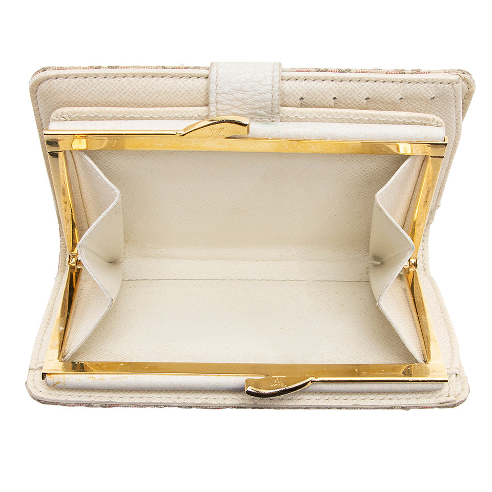 Louis Vuitton Mini Lin Croisette Port Feuille Vienoise French Purse Wallet (SHF-15312)