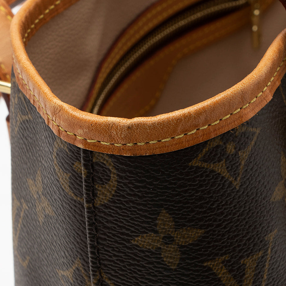 Louis Vuitton Monogram Canvas Bucket GM Tote (SHF-20491)