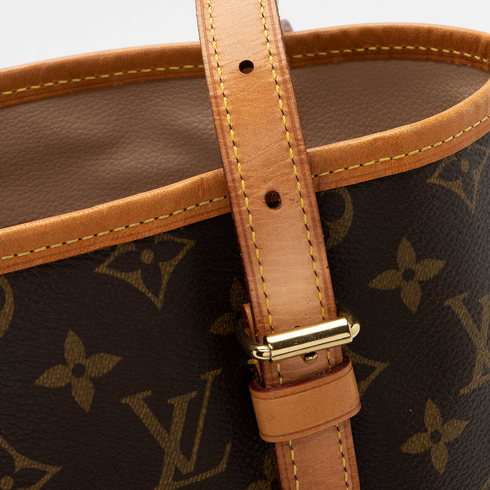 Louis Vuitton Monogram Canvas Bucket GM Tote (SHF-20491)
