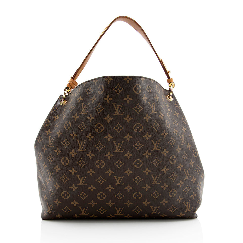 Louis Vuitton Monogram Canvas Graceful MM Hobo (SHF-21137)