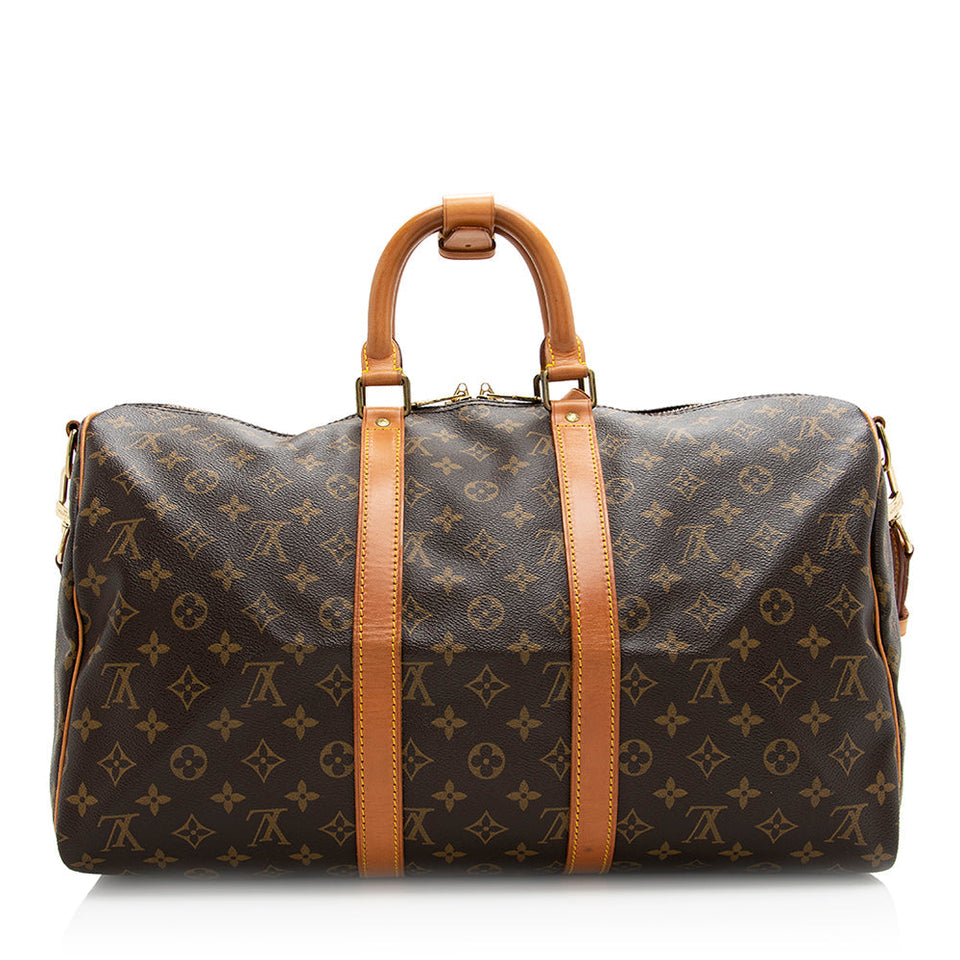 Louis Vuitton Vintage Monogram Canvas Keepall Bandouliere 45 Duffel Bag (SHF-20812)