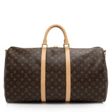 Louis Vuitton Vintage Monogram Canvas Keepall Bandouliere 50 Duffle Bag (SHF-JnQc5j)