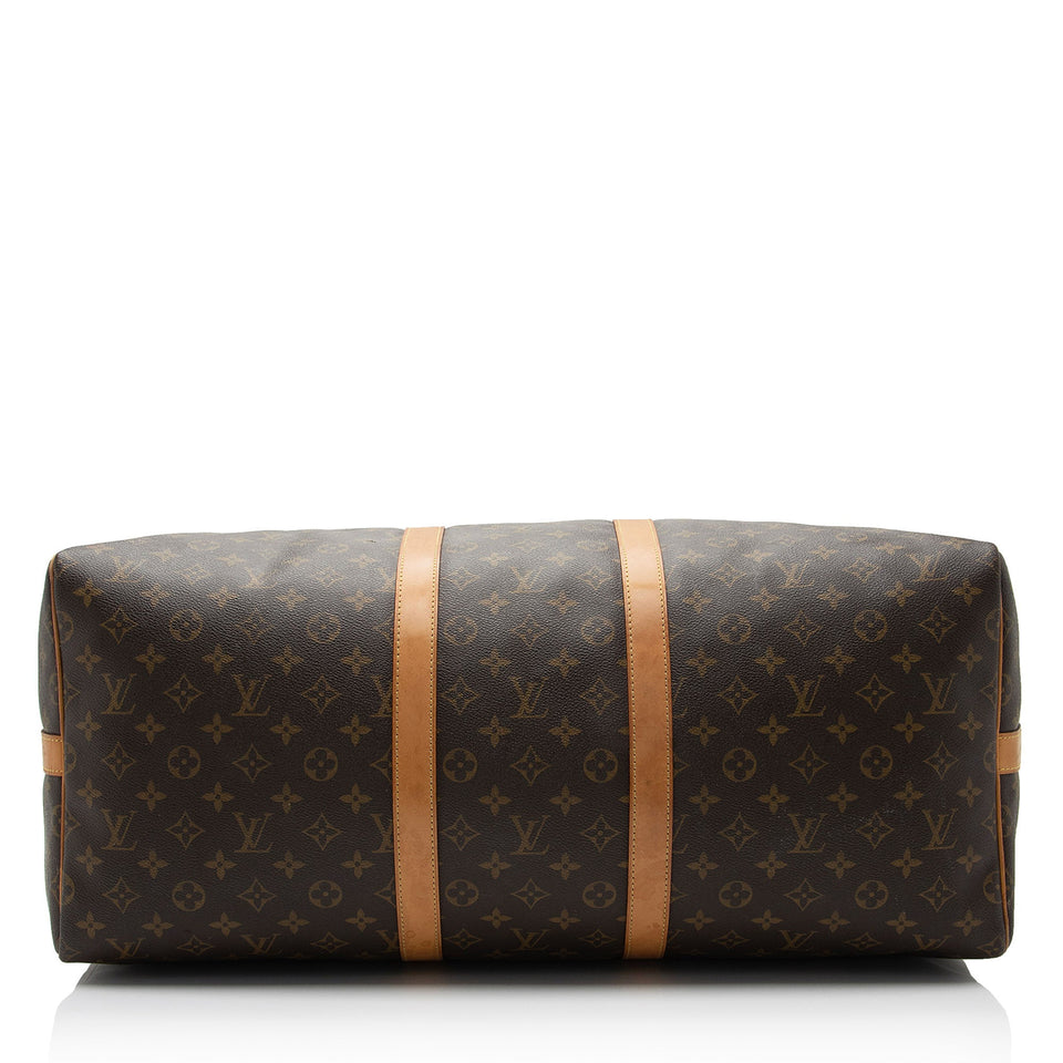 Louis Vuitton Monogram Canvas Keepall Bandouliere 55 Duffle Bag