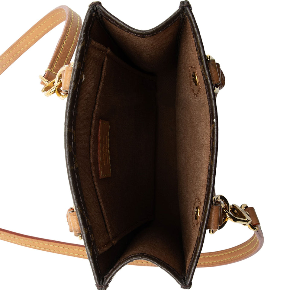 Louis Vuitton Monogram Canvas Petit Sac Plat Shoulder Bag (SHF-NcP7wa)