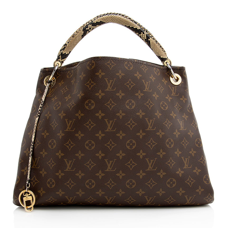 Louis Vuitton Monogram Canvas Python Artsy MM Shoulder Bag (SHF-21743)