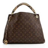 Louis Vuitton Monogram Canvas Python Artsy MM Shoulder Bag (SHF-21743)