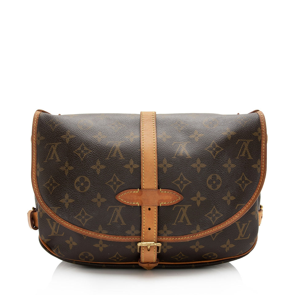 Louis Vuitton Monogram Canvas Saumur 30 Messenger Bag (SHF-0asoJo)