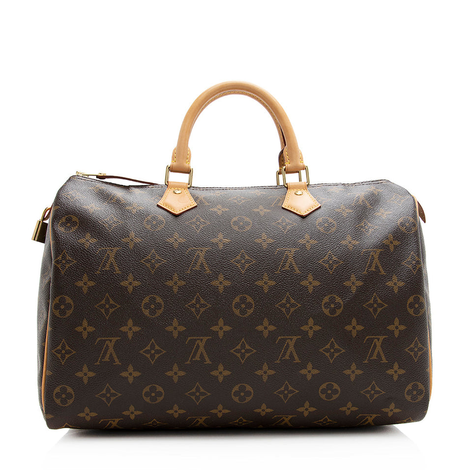 Louis Vuitton Monogram Canvas Speedy 35 Satchel (SHF-20543)