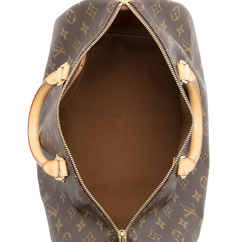 Louis Vuitton Monogram Canvas Speedy 35 Satchel (SHF-20543)