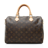 Louis Vuitton Monogram Canvas Speedy Bandouliere 30 Satchel (SHF-23067)