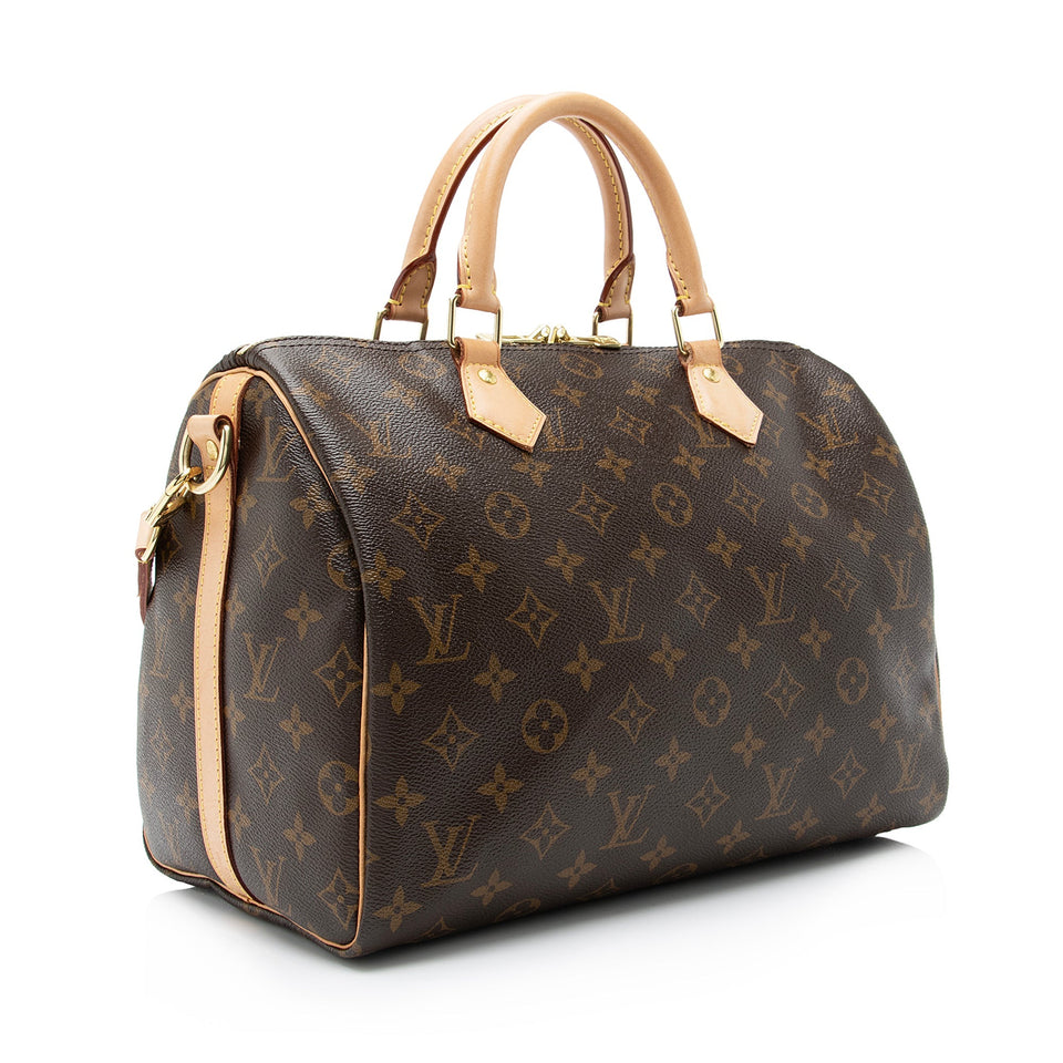 Louis Vuitton Monogram Canvas Speedy Bandouliere 30 Satchel (SHF-23067)