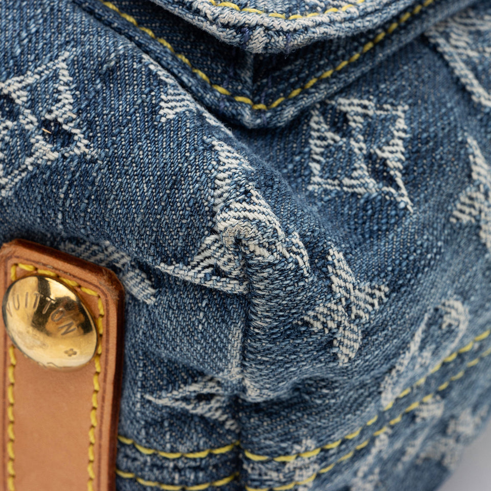 Louis Vuitton Monogram Denim Baggy PM Shoulder Bag (SHF-ryLUhk)