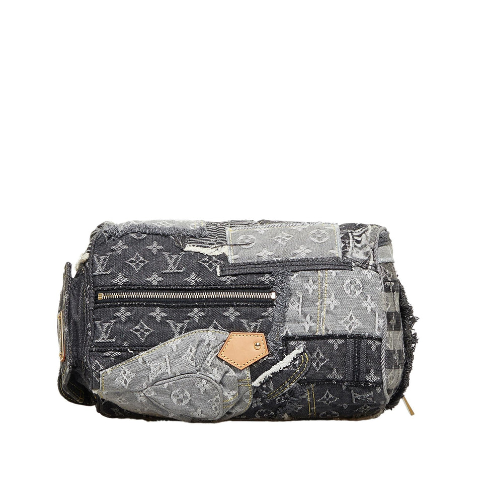 Louis Vuitton Monogram Denim Patchwork Speedy 30 (SHG-HhLIYd)