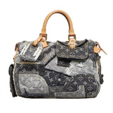 Louis Vuitton Monogram Denim Patchwork Speedy 30 (SHG-HhLIYd)