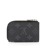 Louis Vuitton Monogram Eclipse Porte Mannaie Jour Zip Coin Purse (SHF-F6Biar)
