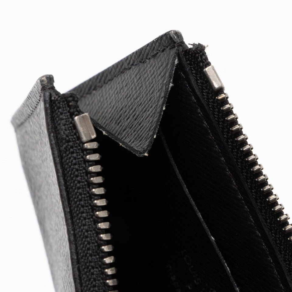 Louis Vuitton Monogram Eclipse Porte Mannaie Jour Zip Coin Purse (SHF-F6Biar)