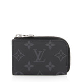 Louis Vuitton Monogram Eclipse Porte Mannaie Jour Zip Coin Purse (SHF-F6Biar)