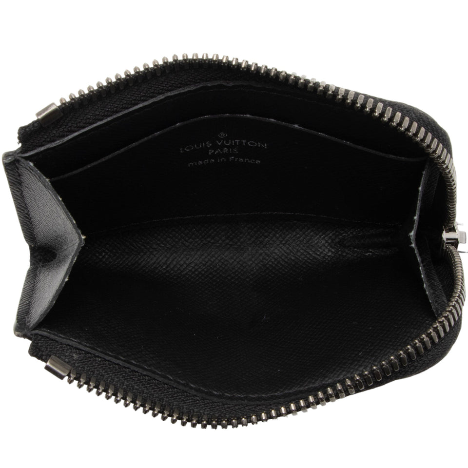 Louis Vuitton Monogram Eclipse Porte Mannaie Jour Zip Coin Purse (SHF-F6Biar)
