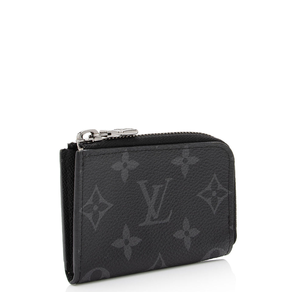 Louis Vuitton Monogram Eclipse Porte Mannaie Jour Zip Coin Purse (SHF-F6Biar)