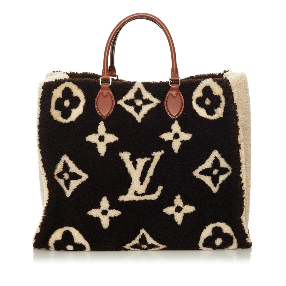 Louis Vuitton Monogram Giant Shearling Teddy Onthego GM (SHG-35056)