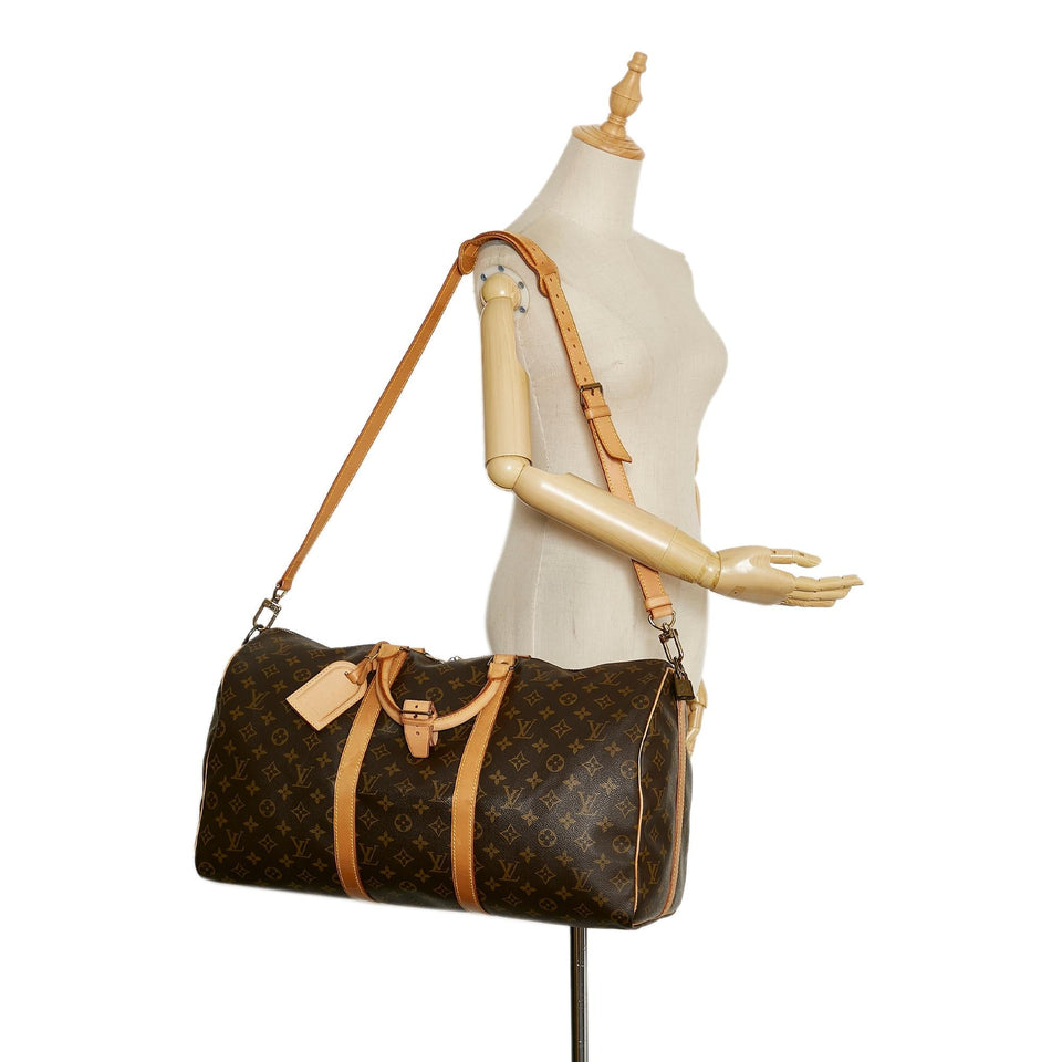 Louis Vuitton Monogram Keepall Bandouliere 50 (SHG-36057)