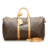 Louis Vuitton Monogram Keepall Bandouliere 50 (SHG-36057)