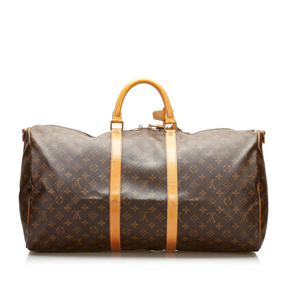 Louis Vuitton Monogram Keepall Bandouliere 55 (SHG-35667)