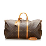Louis Vuitton Monogram Keepall Bandouliere 55 (SHG-35667)