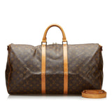 Louis Vuitton Monogram Keepall Bandouliere 55 (SHG-35915)