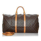 Louis Vuitton Monogram Keepall Bandouliere 55 (SHG-35836)