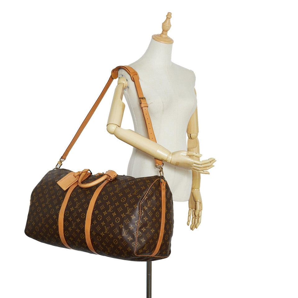 Louis Vuitton Monogram Keepall Bandouliere 55 (SHG-rXqYWS)