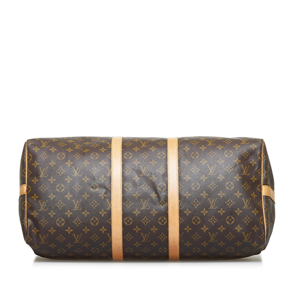 Louis Vuitton Monogram Keepall Bandouliere 55 (SHG-y4mnYh)