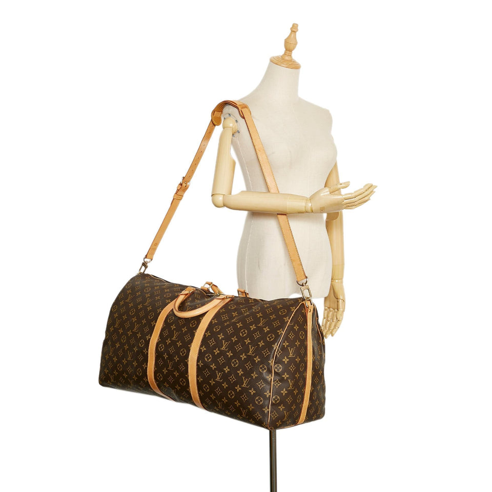 Louis Vuitton Monogram Keepall Bandouliere 60 (SHG-35997)