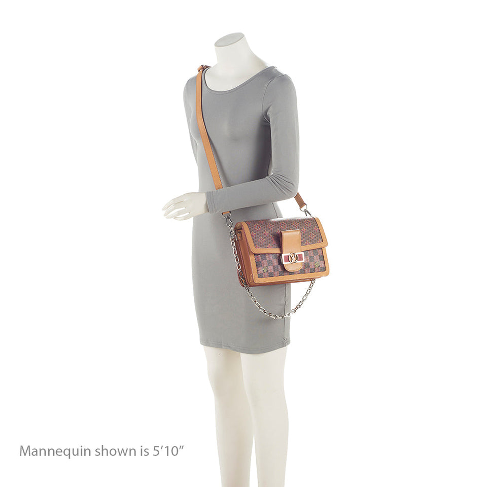 Louis Vuitton Monogram Leather Dauphine Pop MM Shoulder Bag (SHF-21954)