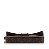 Louis Vuitton Monogram Macassar S Lock A4 Pouch (SHG-7uwojo)
