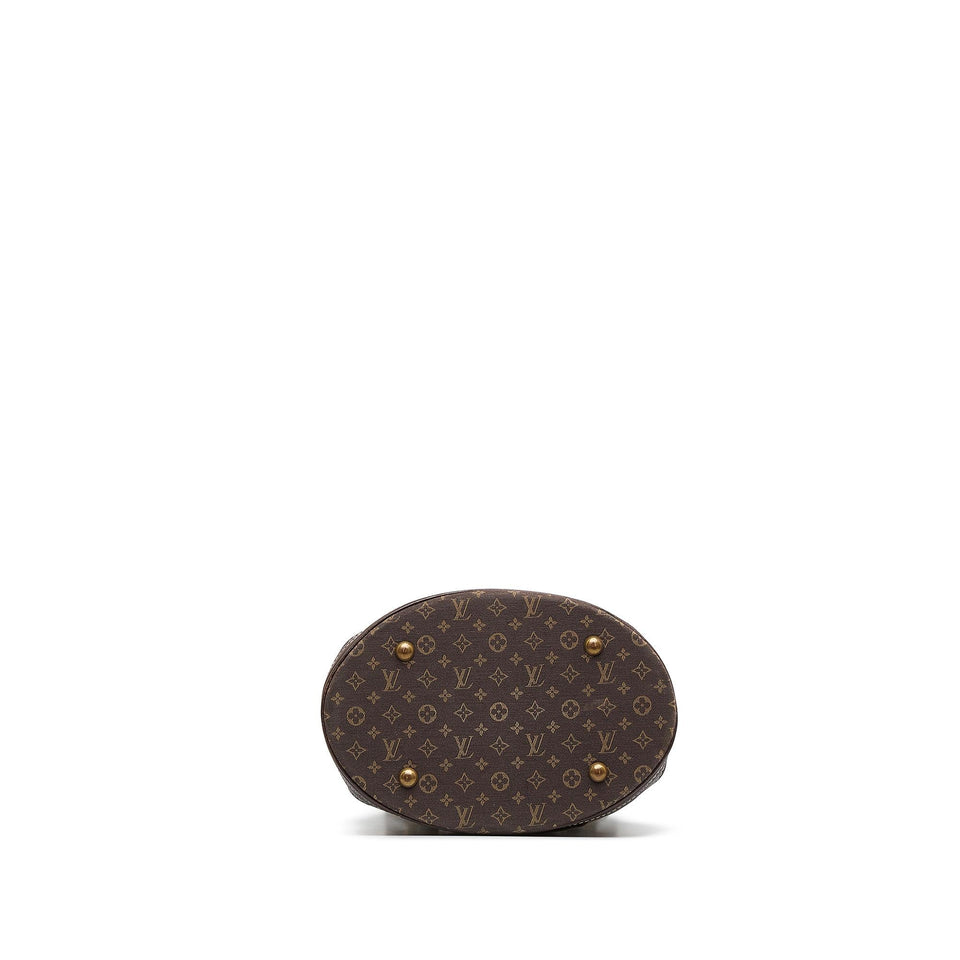 Louis Vuitton Monogram Mini Lin Bucket PM (SHG-hyXxlH)