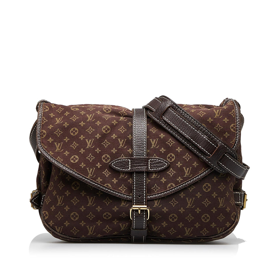 Louis Vuitton Monogram Mini Lin Saumur (SHG-WCcvvk)