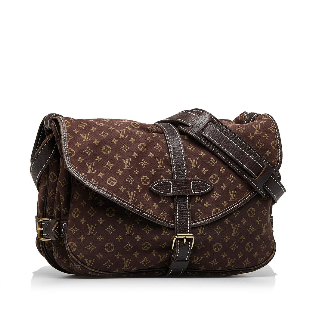 Louis Vuitton Monogram Mini Lin Saumur (SHG-WCcvvk)
