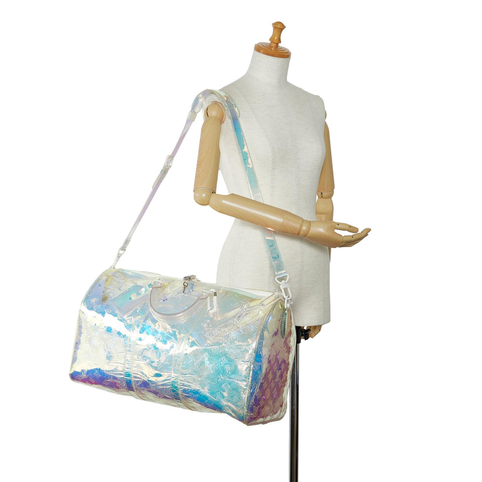 Louis Vuitton Monogram Prism Keepall Bandouliere 50 (SHG-4ct48f)